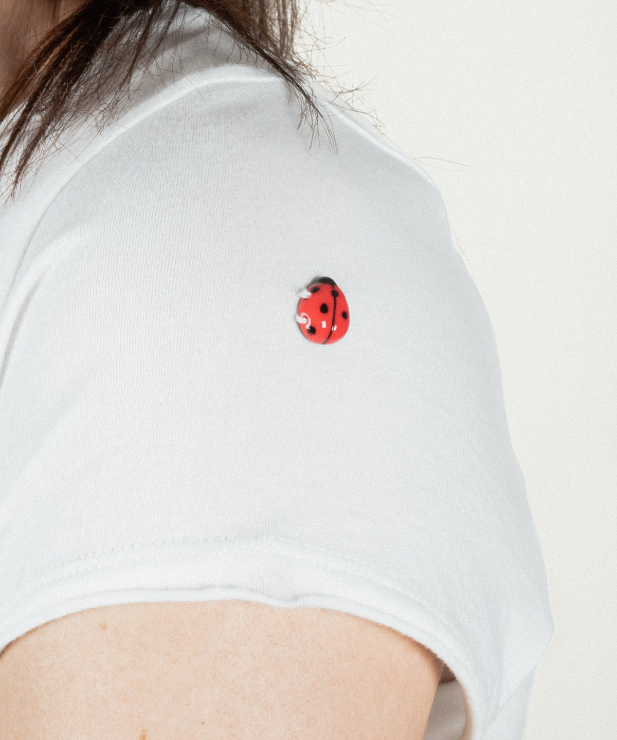 T-shirt blanc dessin guépard 100% coton