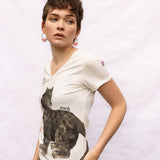 T-shirt panthère noire assise