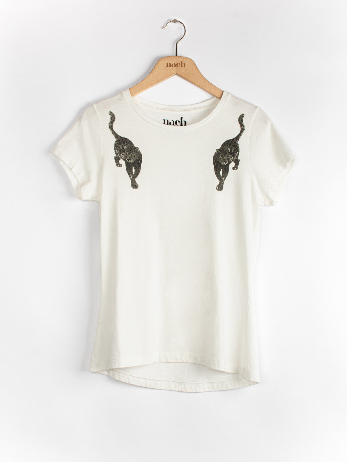 T-shirt en coton bio panthère noire Nach