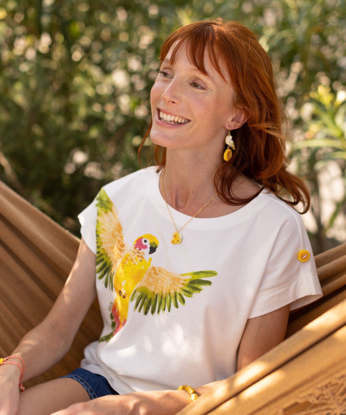 T-shirt perruche jaune