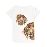 Brown fish t-shirt