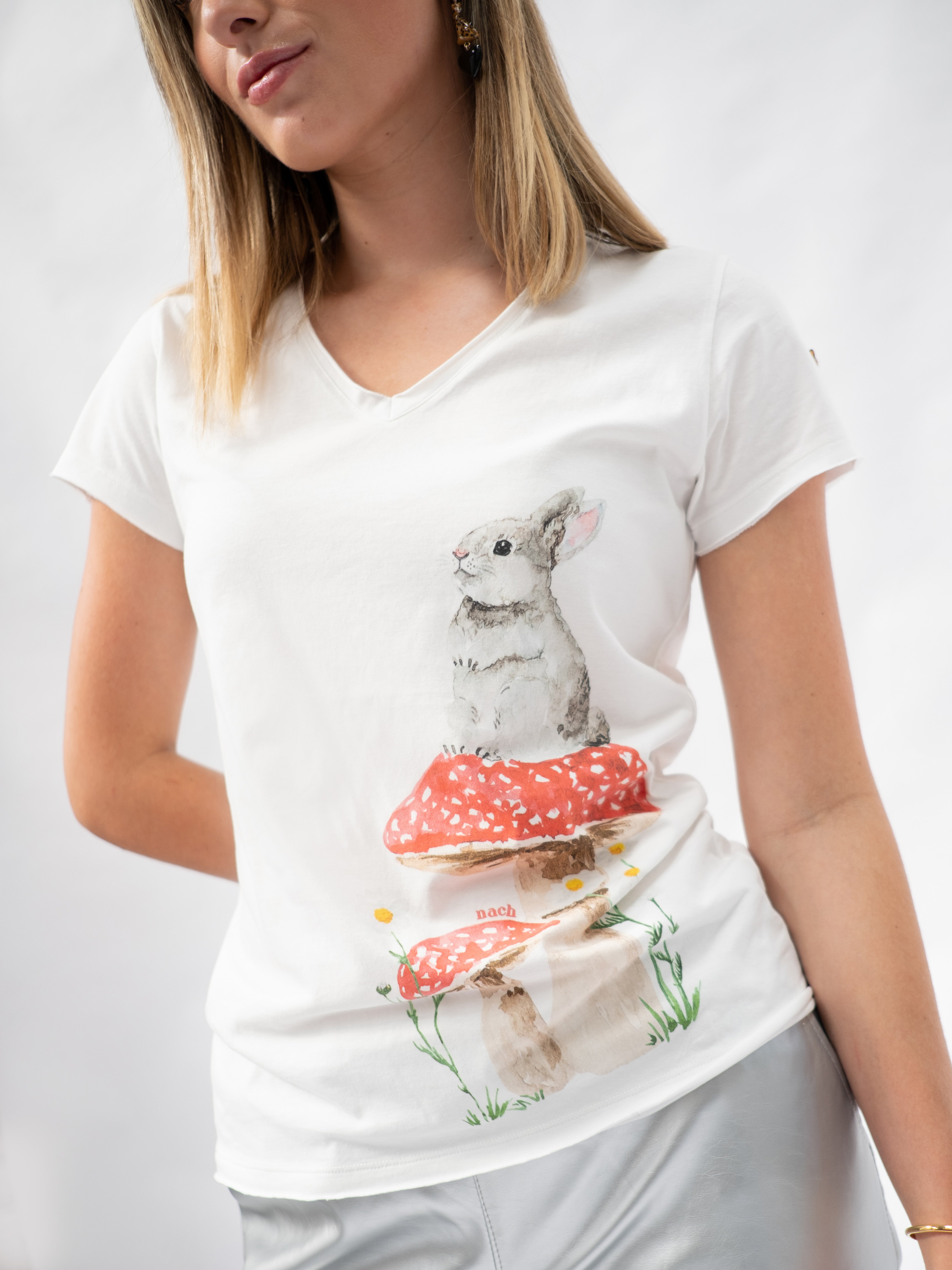 Tee-shirt lapin et champignon - Il était une fois
