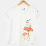 Tee-shirt lapin et champignon - Il était une fois
