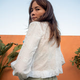 Top upcyclé broderie anglaise - Nach x Argile Studio