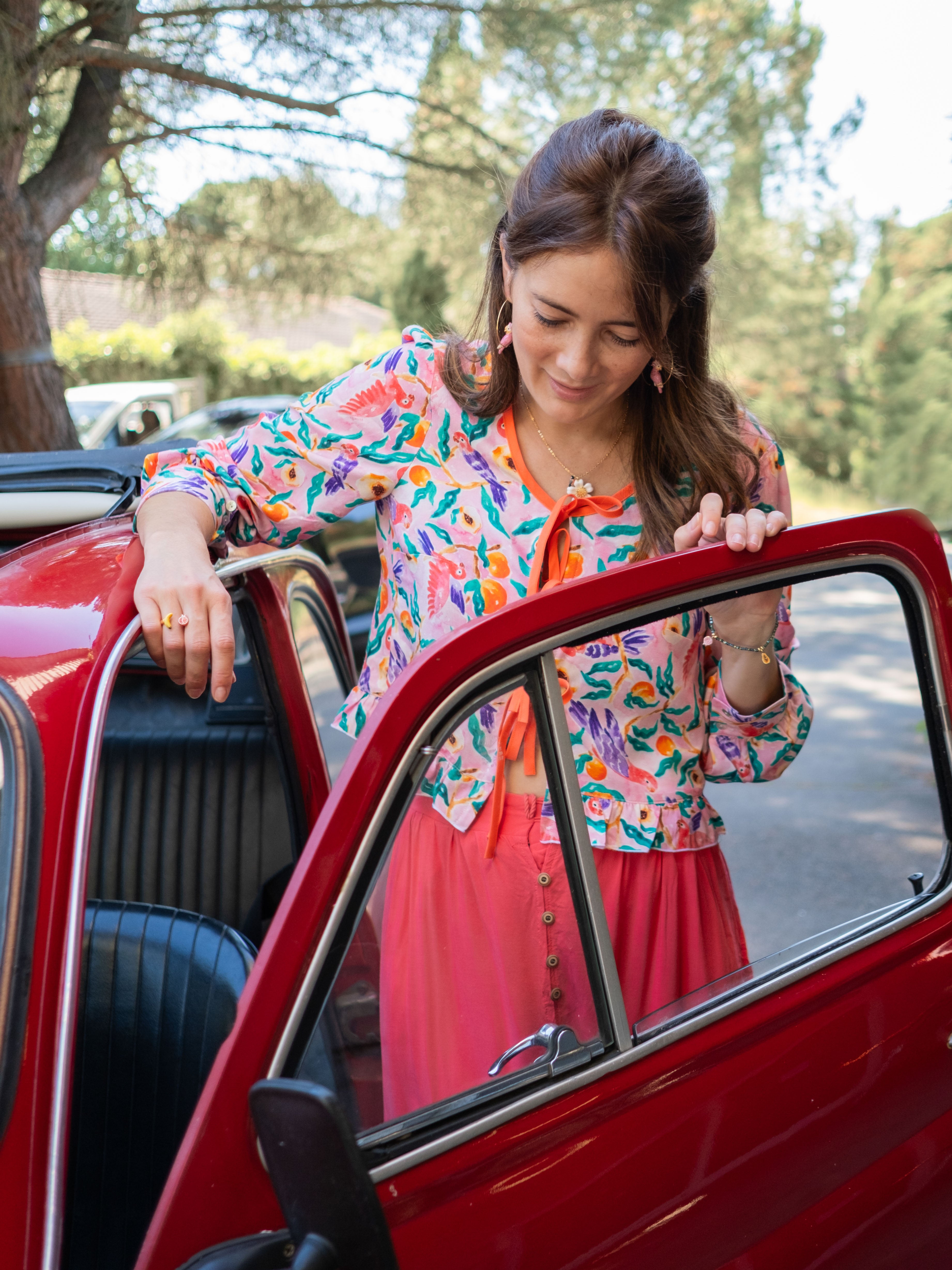 Top upcyclé rose - Nach x Argile Studio rose